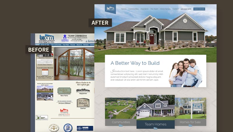 home builder website design and development