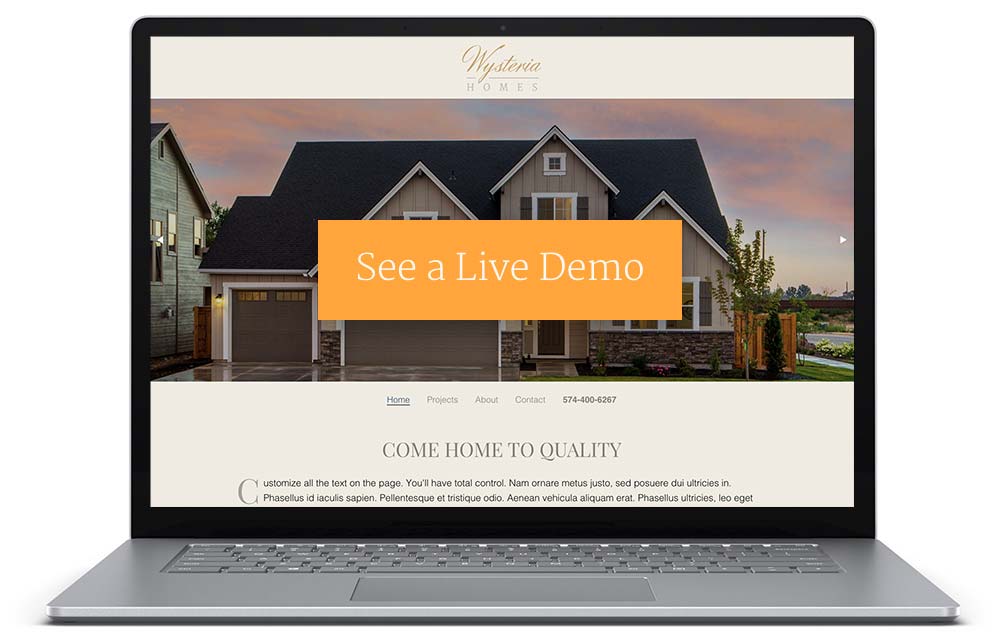 Home Builder Turnkey Site Live Demo